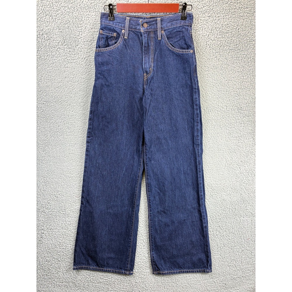 Levi's Cinch Baggy Wide Leg Jeans Womens 25 Blue Denim High Rise Streetwear